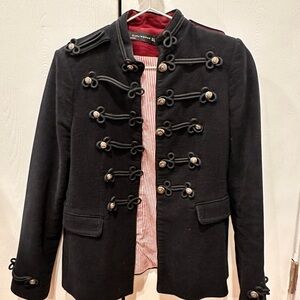 Zara Black Military-Inspired Women’s Coat